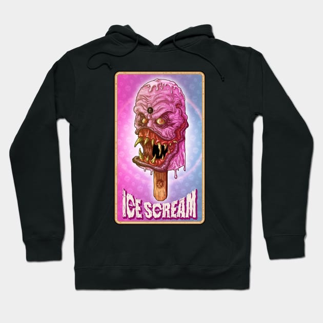 Ice Scream, Ice Cream Monster Hoodie by HEJK81